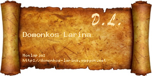Domonkos Larina névjegykártya